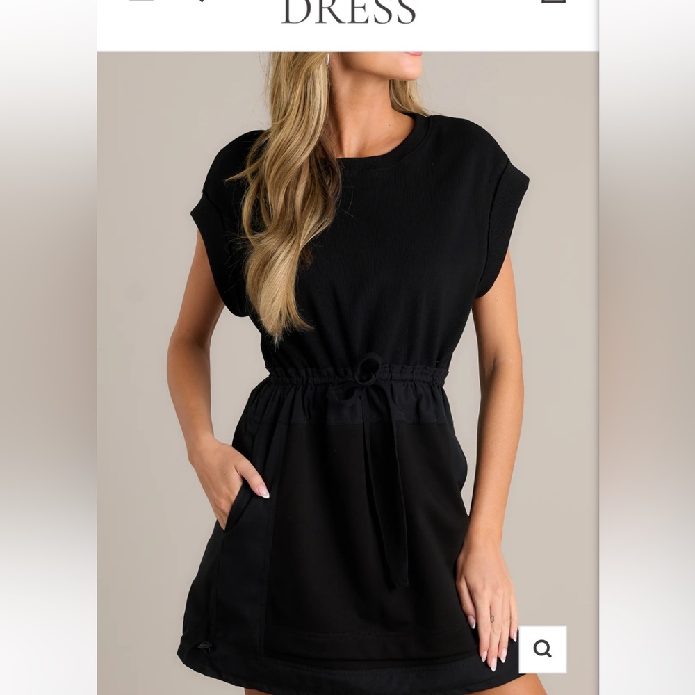 Entro Black Feeling Alright Size Small MODERN MINIMAL BLACK MINI DRESS - Picture 2 of 11